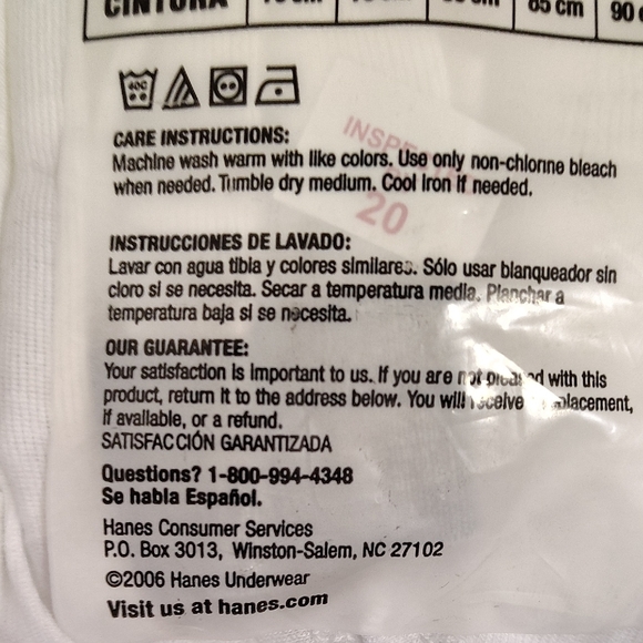 Vtg Hanes 8-Pack White Classic Briefs With Grey Waistband Size 36 - Picture 6 of 9